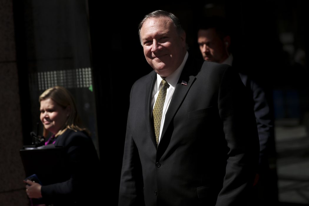 USA:s utrikesminister Mike Pompeo besökte Bryssel under måndagen.
