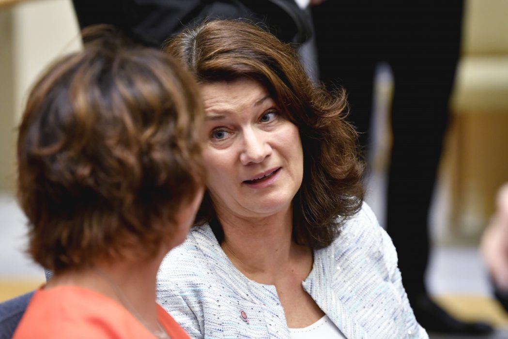 Sveriges nästa utrikesminister Ann Linde (S) i plenisalen i riksdagshuset i samband med riksmötets öppnande.