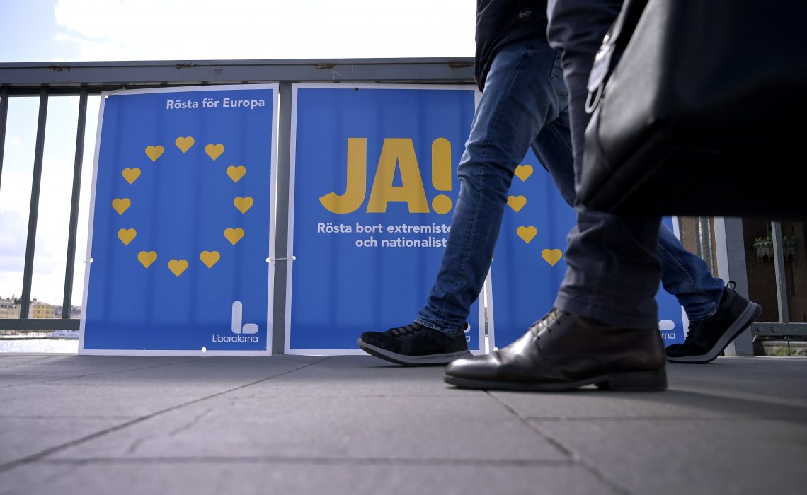 Partiernas valaffischer inför Europaparlamentsvalet 2019.