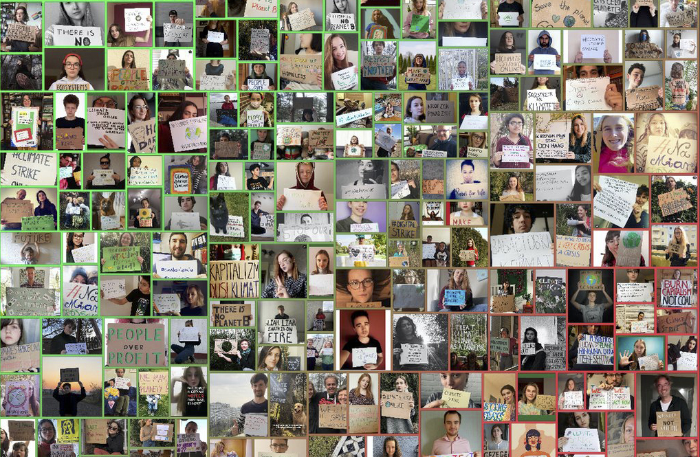Under de senaste veckorna har människor över hela världen lagt upp bilder på sociala medier när de klimatstrejkar i hemmet.