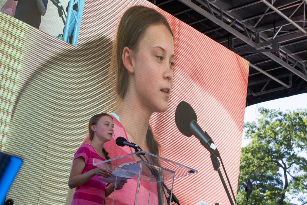 Klimataktivisten Greta Thunberg var den person som var synligast i svensk klimatrapportering 2019.