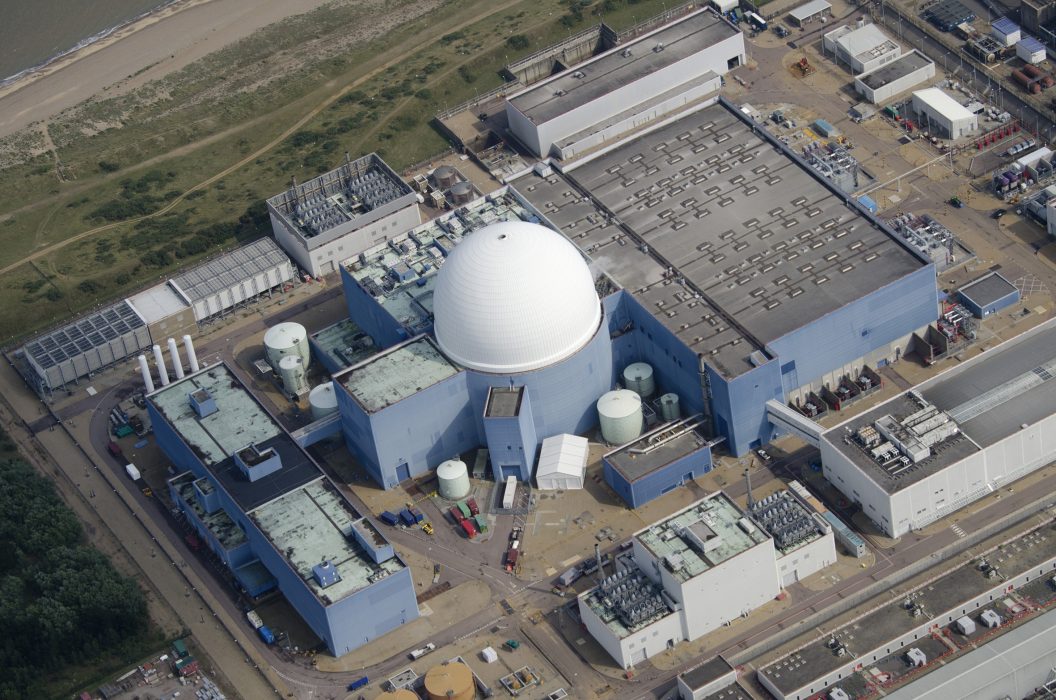 Ett av de de nuvarande kärnkraftverket i Suffolk, Sizewell B som planeras att stänga under 2030-talet.