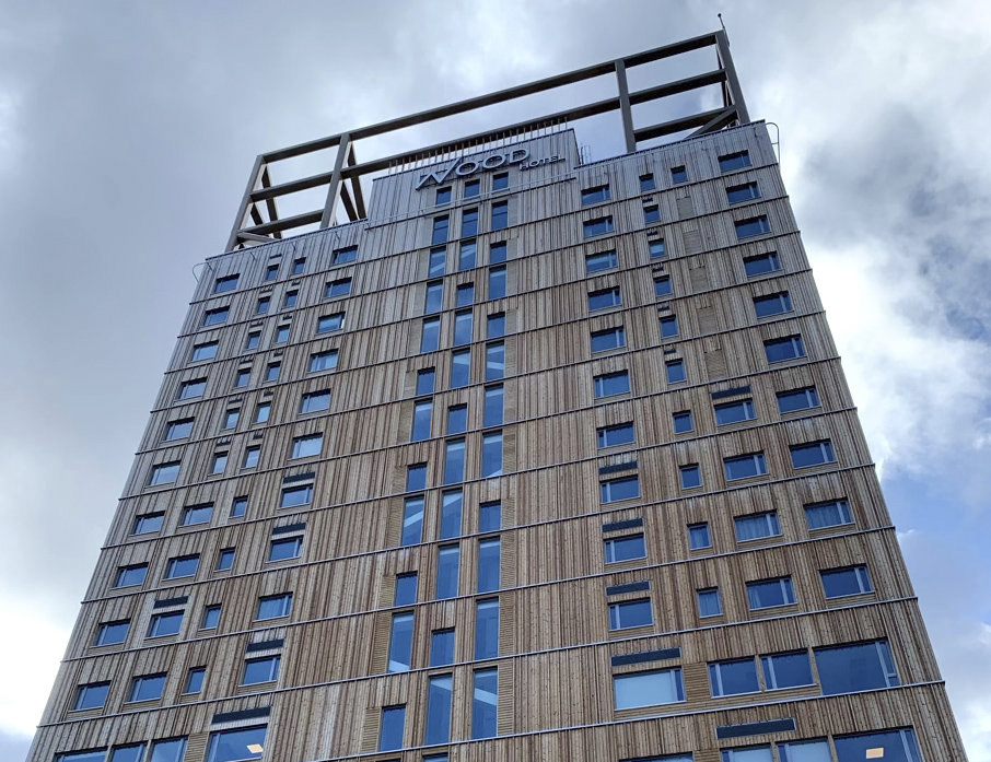 Wood Hotel i norska Brumundal är världens högsta trähus.