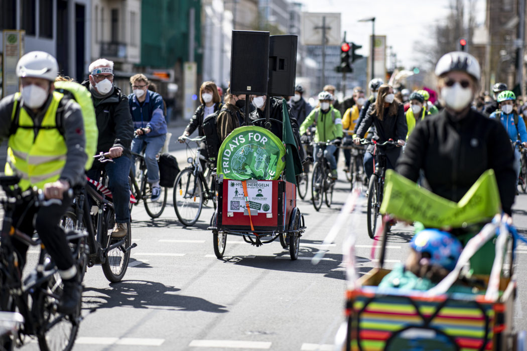 En klimatdemonstration i Tysklands huvudstad Berlin i förra veckan.