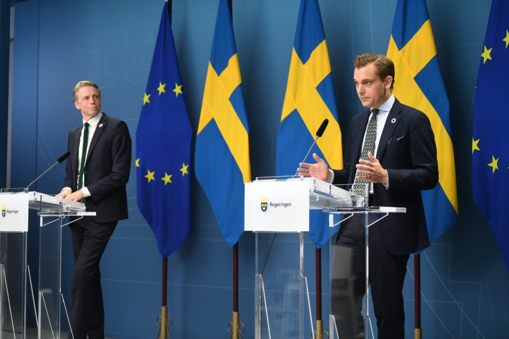 Per Bolund, miljö- och klimatminister, och Per Olsson Fridh, minister för internationellt utvecklingssamarbete.