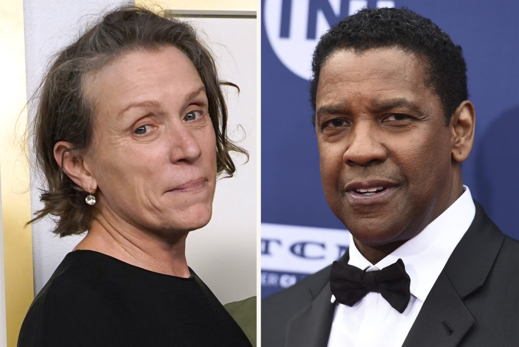 Frances McDormand och Denzel Washington spelar huvudrollerna i den nya filmatiseringen av Shakespeares Macbeth.