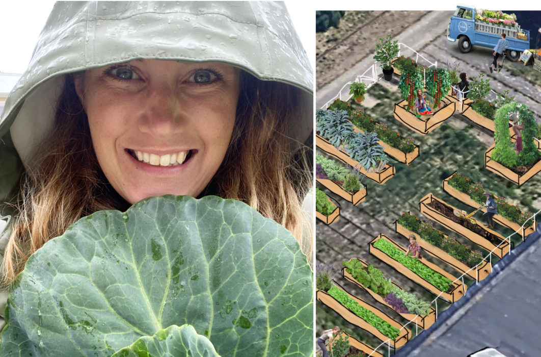 Till vänster: Jenny Rastamo projektledare och initiativtagare till den nya odlingsytan.