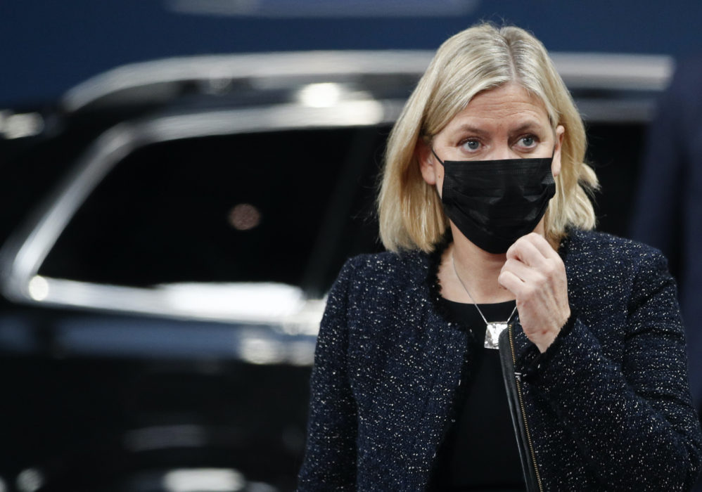 Magdalena Andersson på sitt första EU-toppmöte som statsminister.