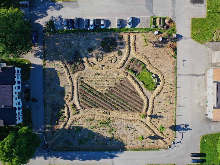 På SLU i Uppsala har Ultuna Permakultur anlagt en 3600 kvadratmeter stor skogsträdgård och matpark.