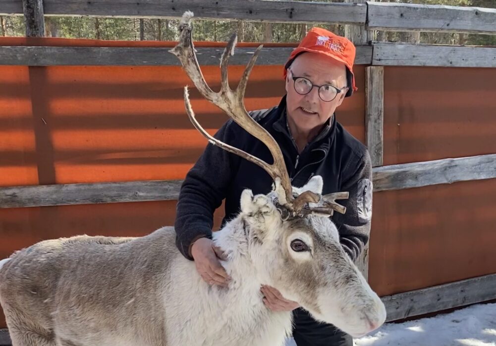 Rune Stokke med ledarrenen Imre.