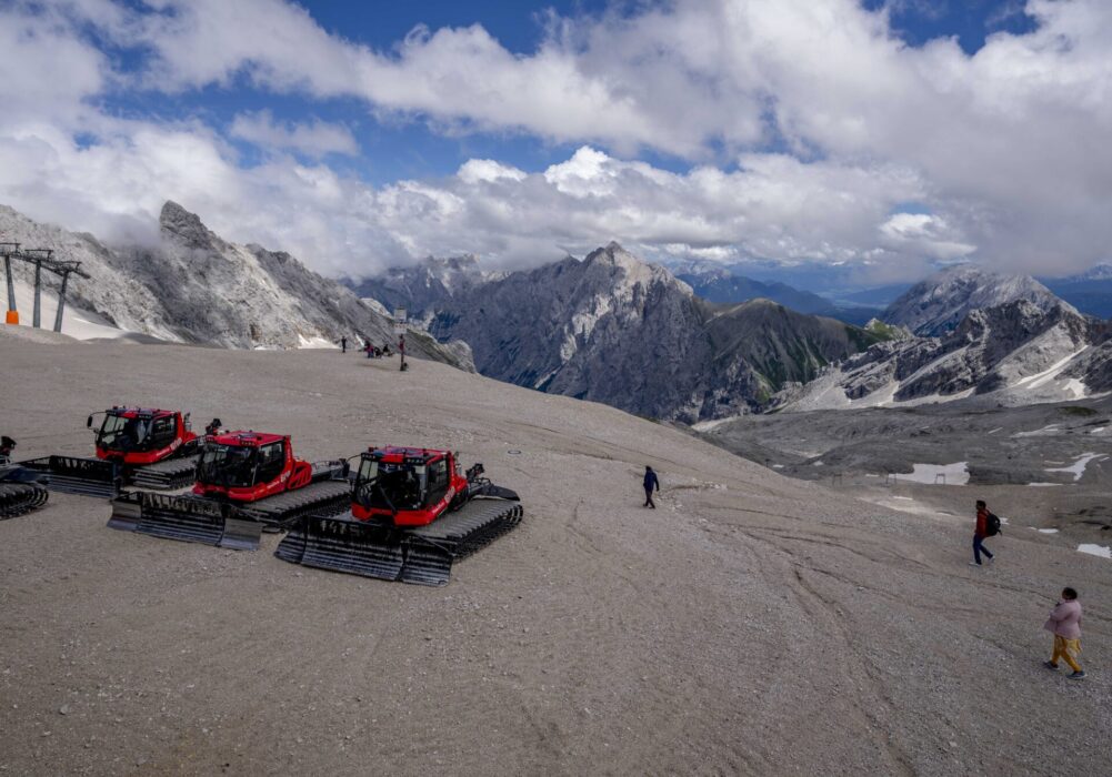Bild från toppen av berget Zugspitze i Tyskland i juni i år.