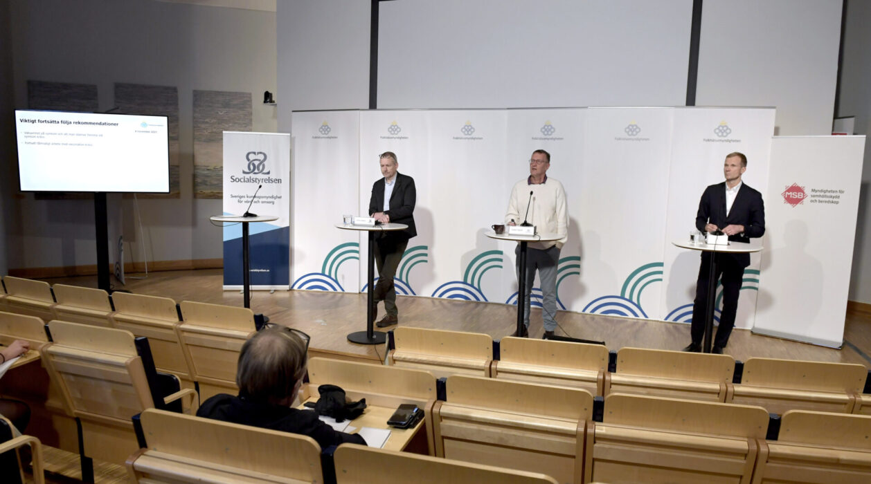 Pressträffar var en viktig del i hur beteenden förändrades under pandemin.