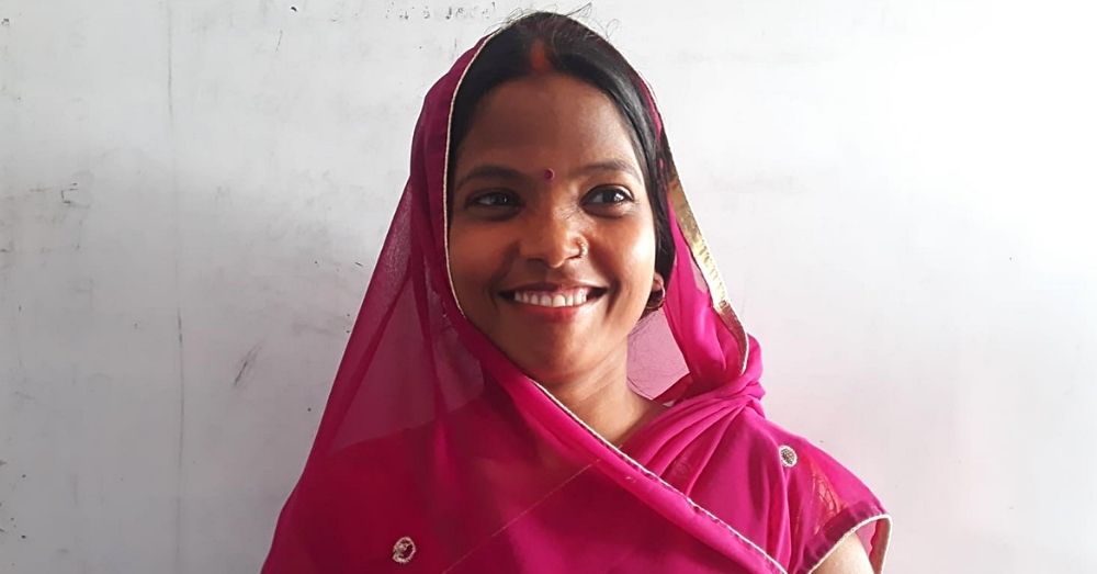  Nootan är en av de kvinnliga bönder i Indien som fått hjälp att med utbildning och samarbete driva hållbara jordbruksföretag.