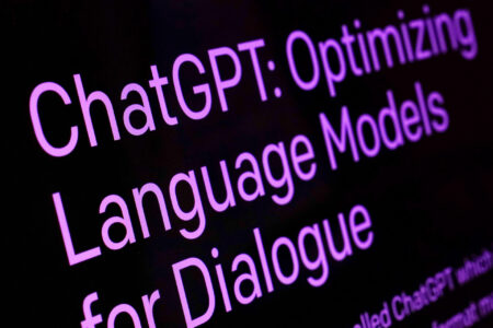 Text om ChatGPT på en dataskärm