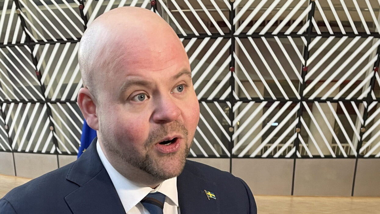 Landsbygdsminister Peter Kullgren (KD) vid ett EU-möte i Bryssel i december.