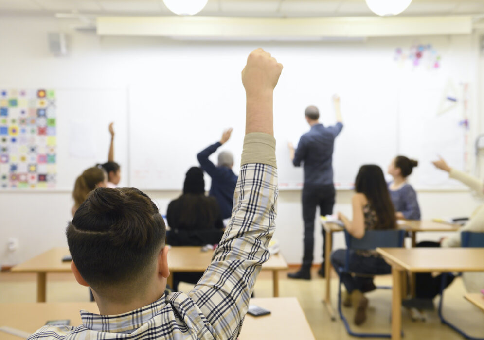 Mattelektion med årskurs 7 på Kulturama grundskola i Sundbyberg.