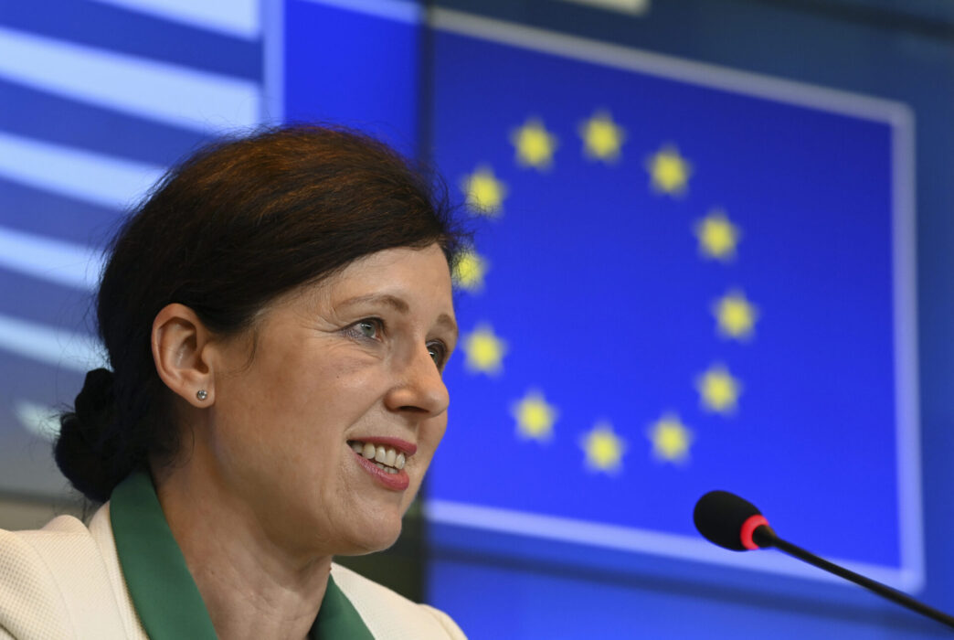 EU:s värderings- och öppenhetskommissionär Vera Jourová.