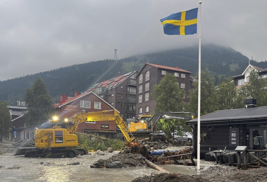 Översvämning i Åre, augusti 2023.