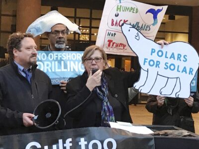 protest mot oljeborrning i alaska