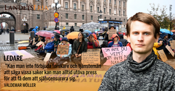 Klimataktivister. Skribenten i förgrunden.