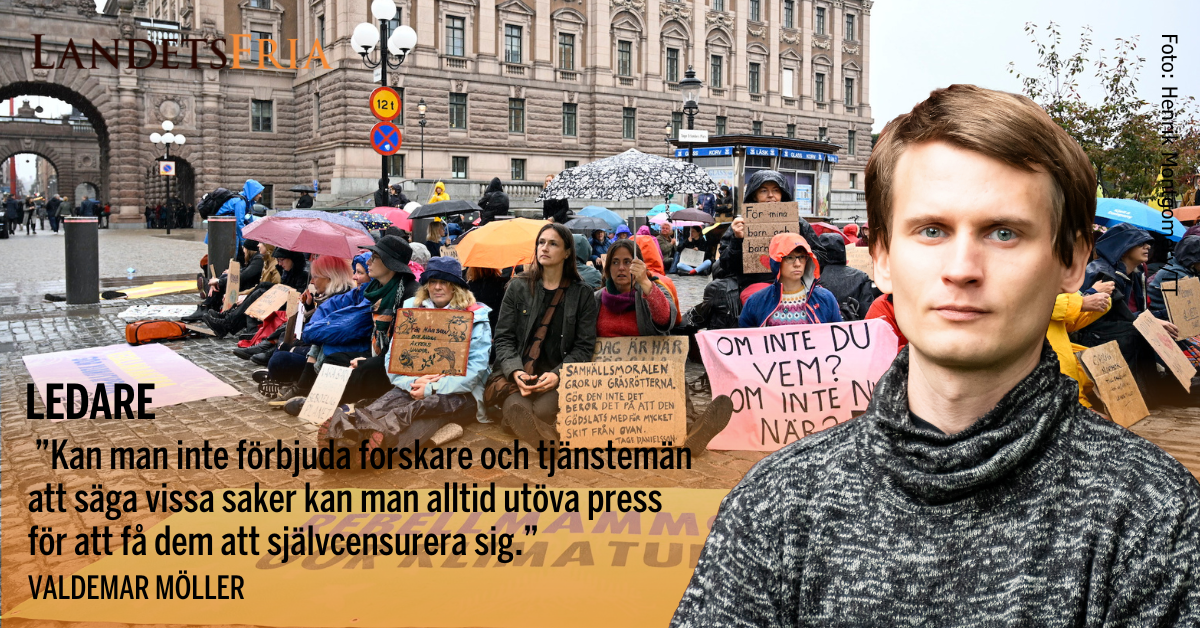 Klimataktivister. Skribenten i förgrunden.