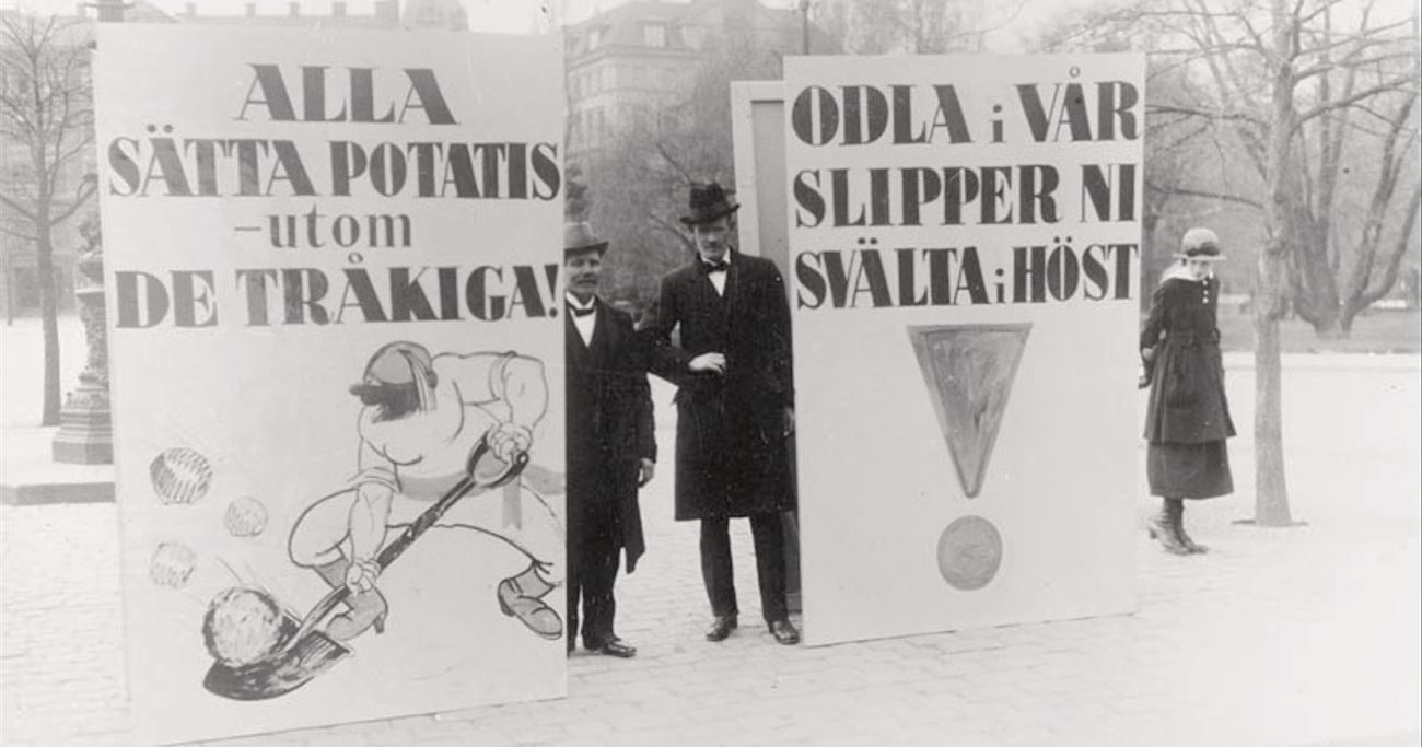 Så här såg det ut i Stockholm 1917 under det så kallade Potatisupproret.