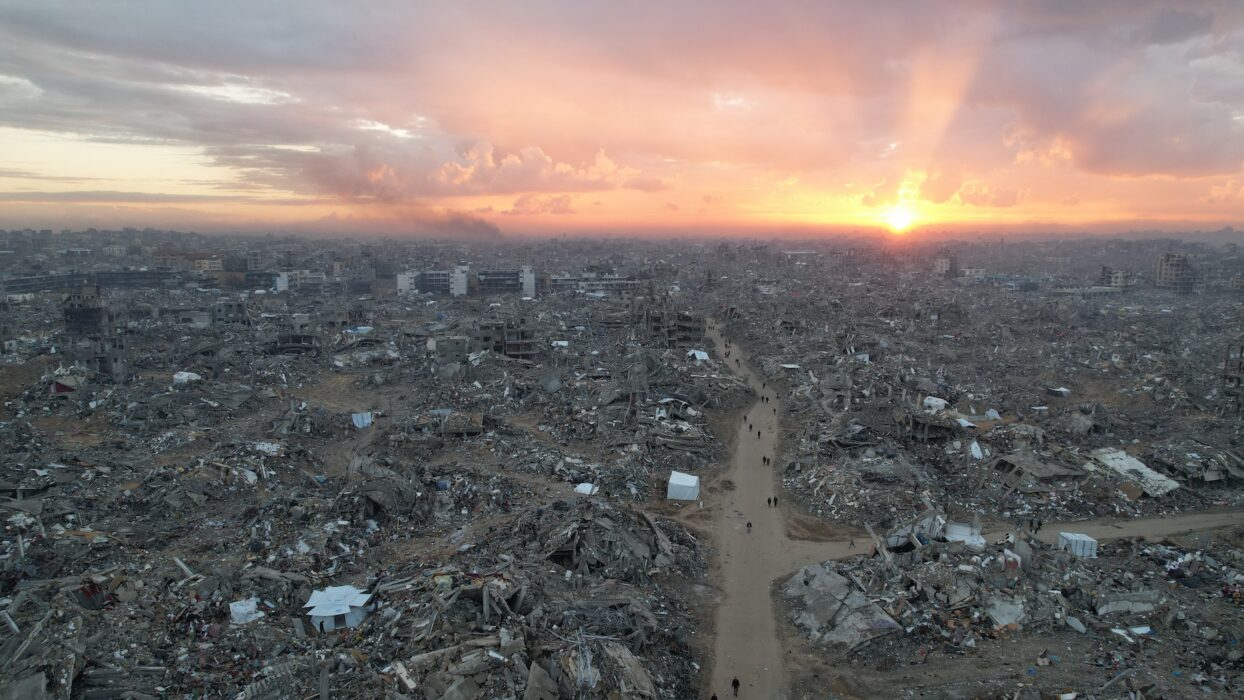 Drönarbild över Gaza
